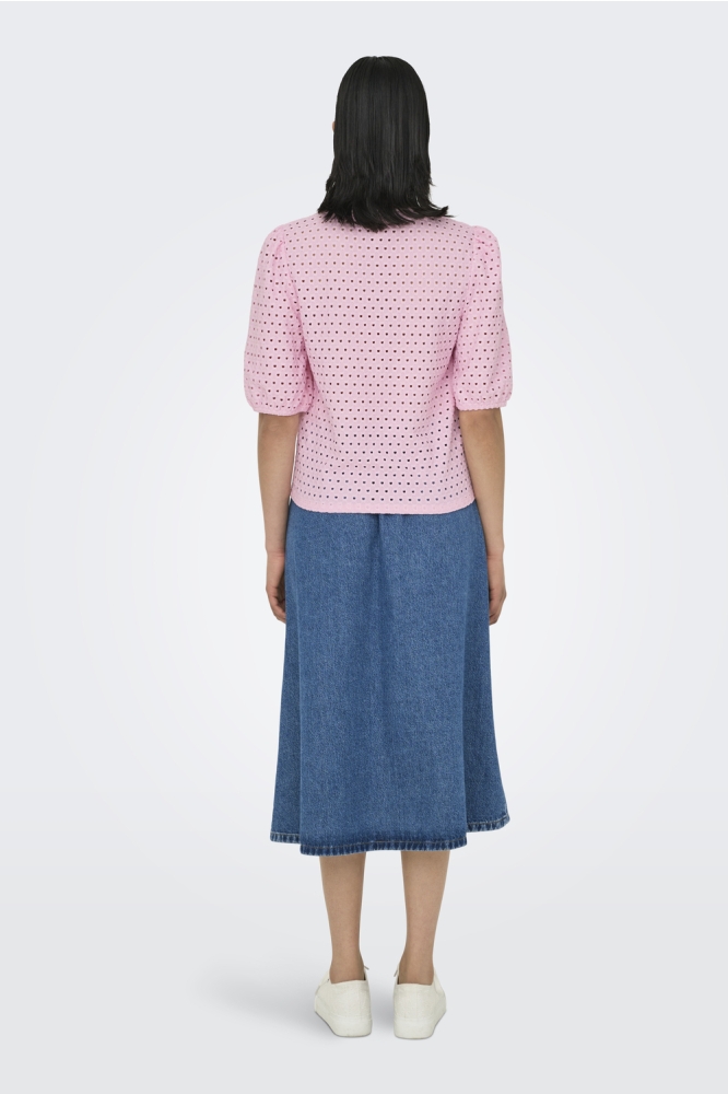 ONLELISA S/S O-NECK TOP BOX JRS 15346853 ROSEATE SPOONBILL
